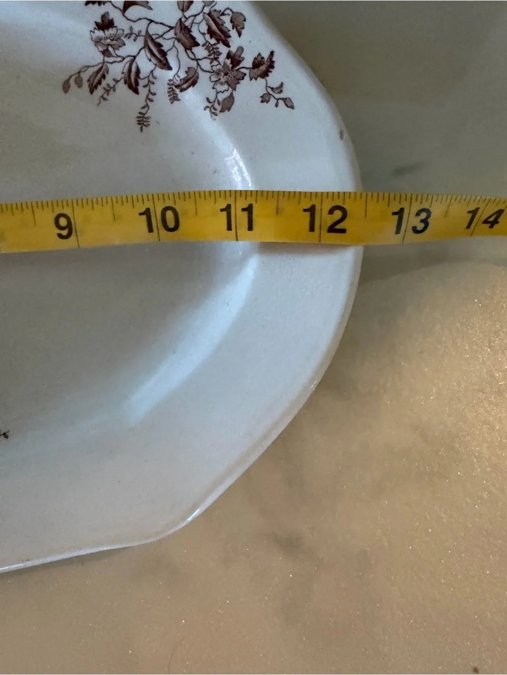 Antique Smith & Ford Lucerno England Semi Porcelain 13” Serving Platter
